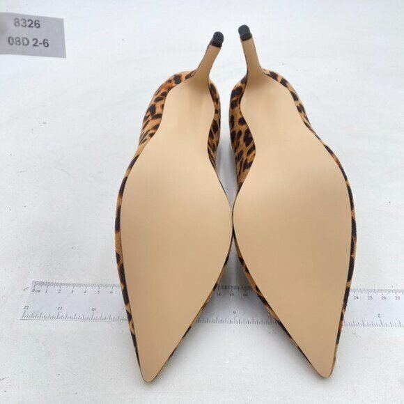 FSJ Leopard High Heels Pointy Toe Pump Office Ladies Party Date Business Shoe - Picture 6 of 7